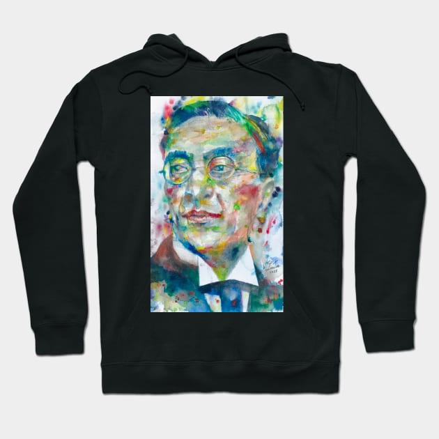 WASSILY KANDINSKY watercolor portrait Hoodie by lautir